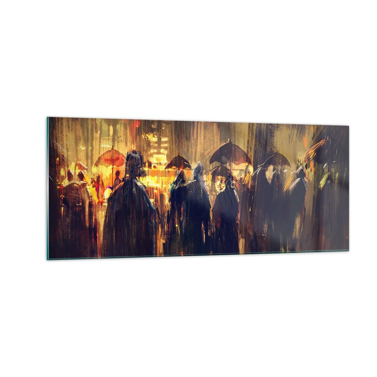 Cuadro sobre vidrio - Impresiones sobre Vidrio - Seguidores de la lluvia - 100x40 cm