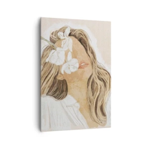 Cuadro sobre lienzo - Impresión de Imagen - Entre flores, en éxtasis - 70x100 cm