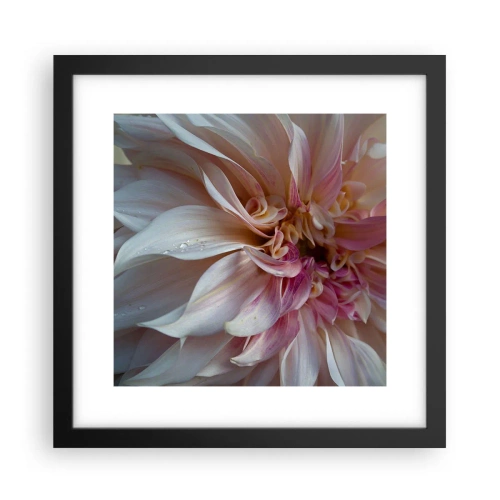 Póster en marco negro - Frescura floreciente - 30x30 cm
