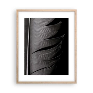Póster en marco roble claro - Pluma - una construcción maravillosa - 40x50 cm