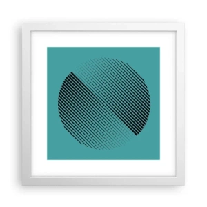 Póster en marco blanco - El círculo: una variación geométrica - 30x30 cm
