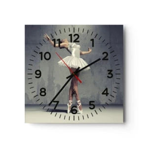 Reloj de pared - Reloj de vidrio - Ligero como un pájaro - 40x40 cm