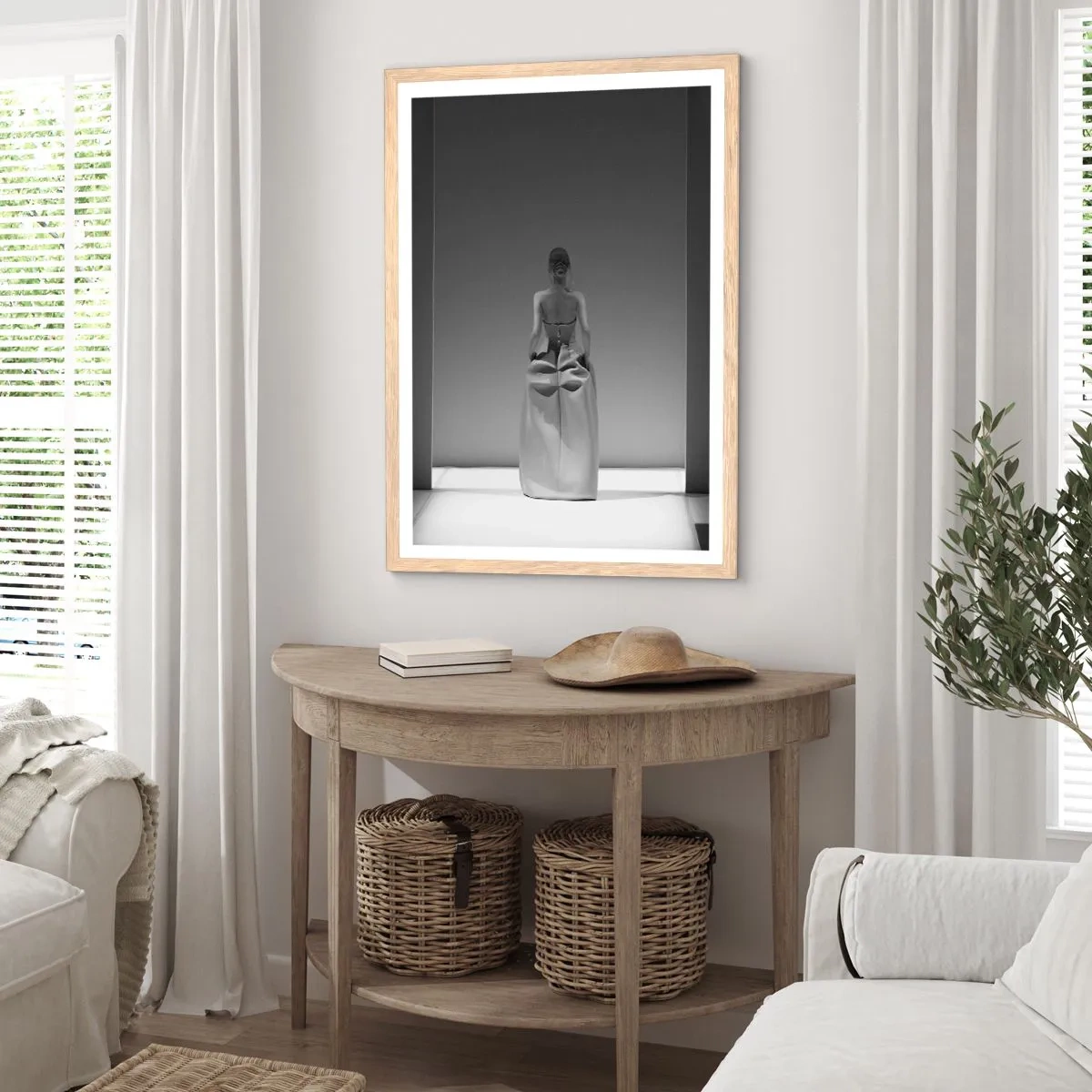 Póster en marco roble claro - Sencillez refinada - 61x91 cm