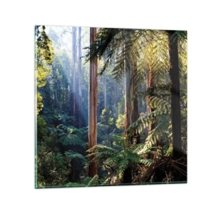 Cuadro sobre vidrio - Impresiones sobre Vidrio - Un cuento de hadas del bosque - 30x30 cm