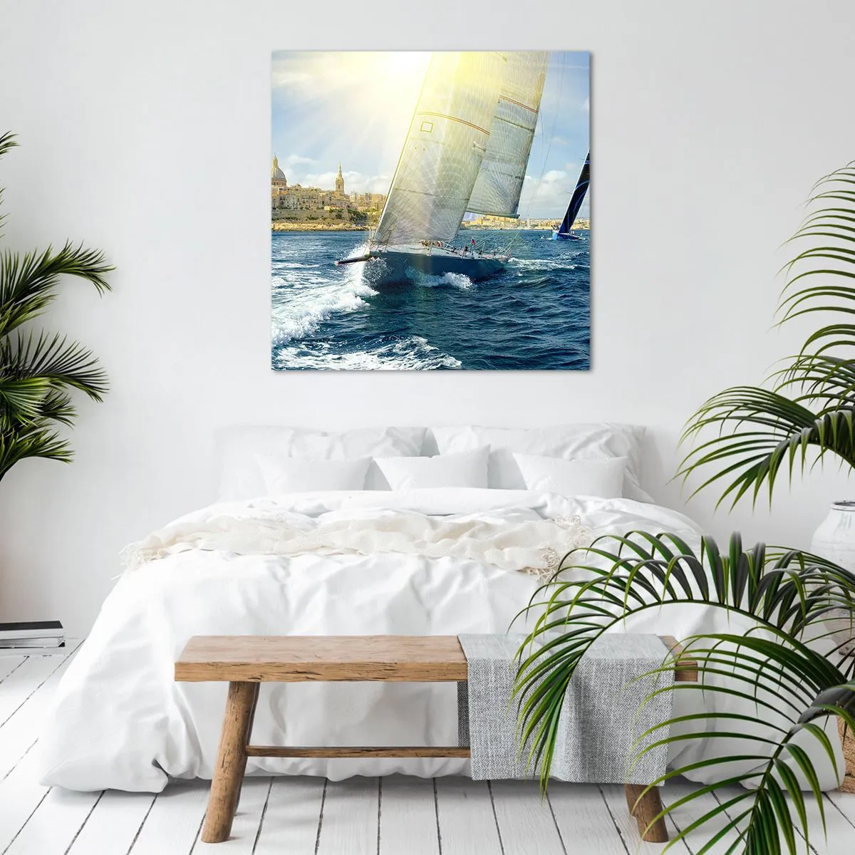 Cuadro sobre lienzo - Impresión de Imagen - Hora de abandonar la ciudad - 50x50 cm