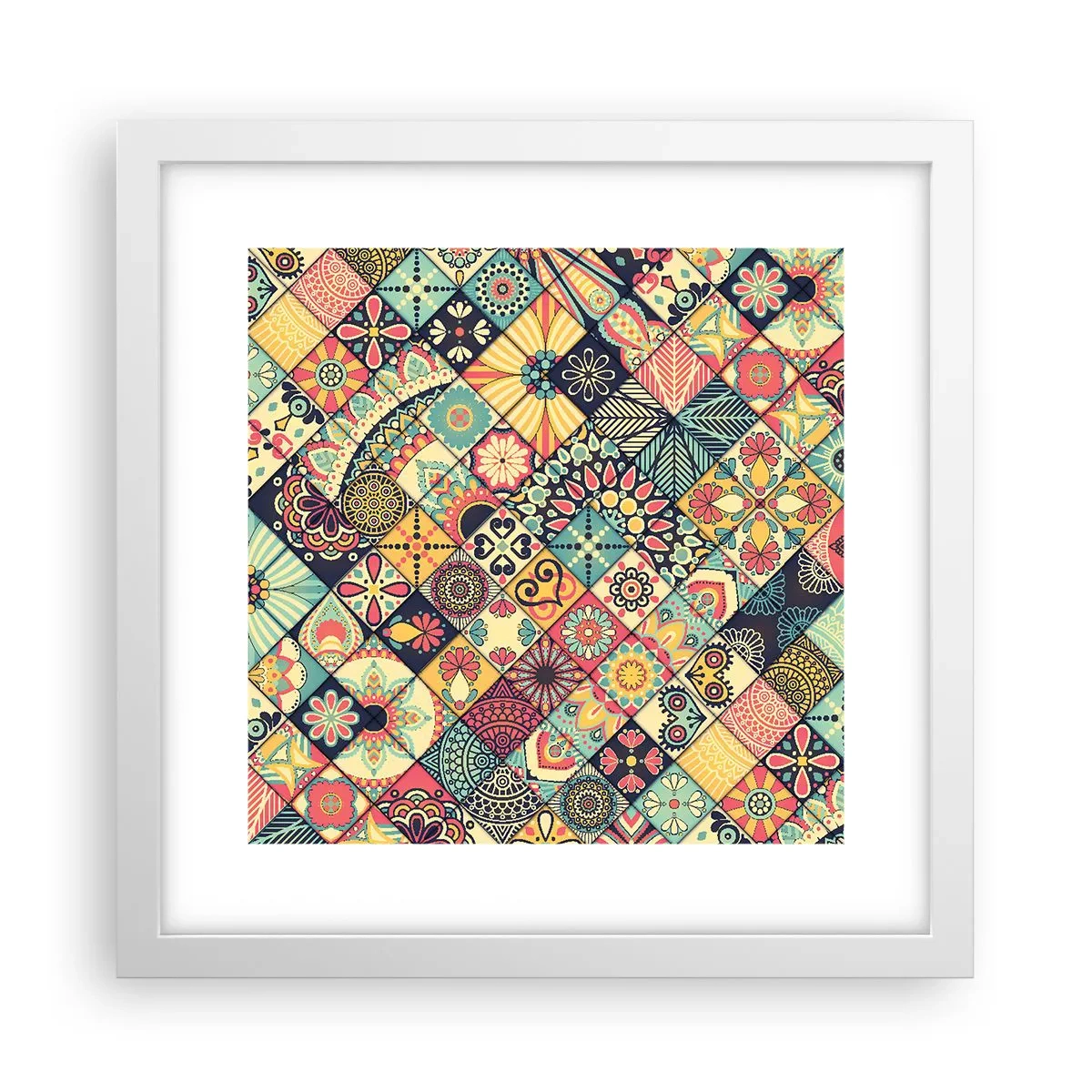 Póster en marco blanco - Clima marroquí - 30x30 cm