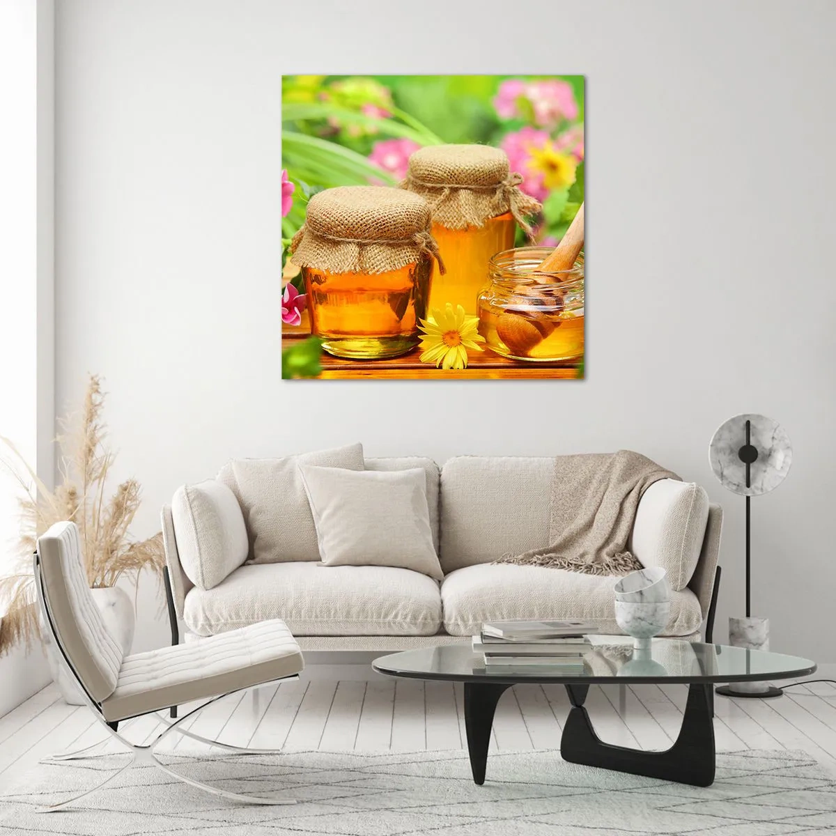 Cuadro sobre vidrio - Impresiones sobre Vidrio - Dulce y floral - 70x70 cm