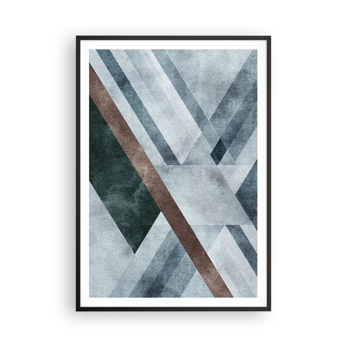 Póster en marco negro - Sofisticada elegancia de la geometría - 70x100 cm