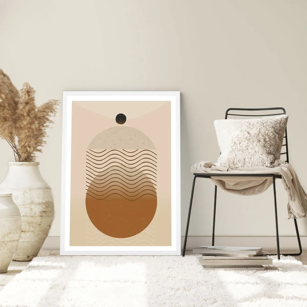 Póster en marco blanco - Sobre el origen de las figuras geométricas - 70x100 cm