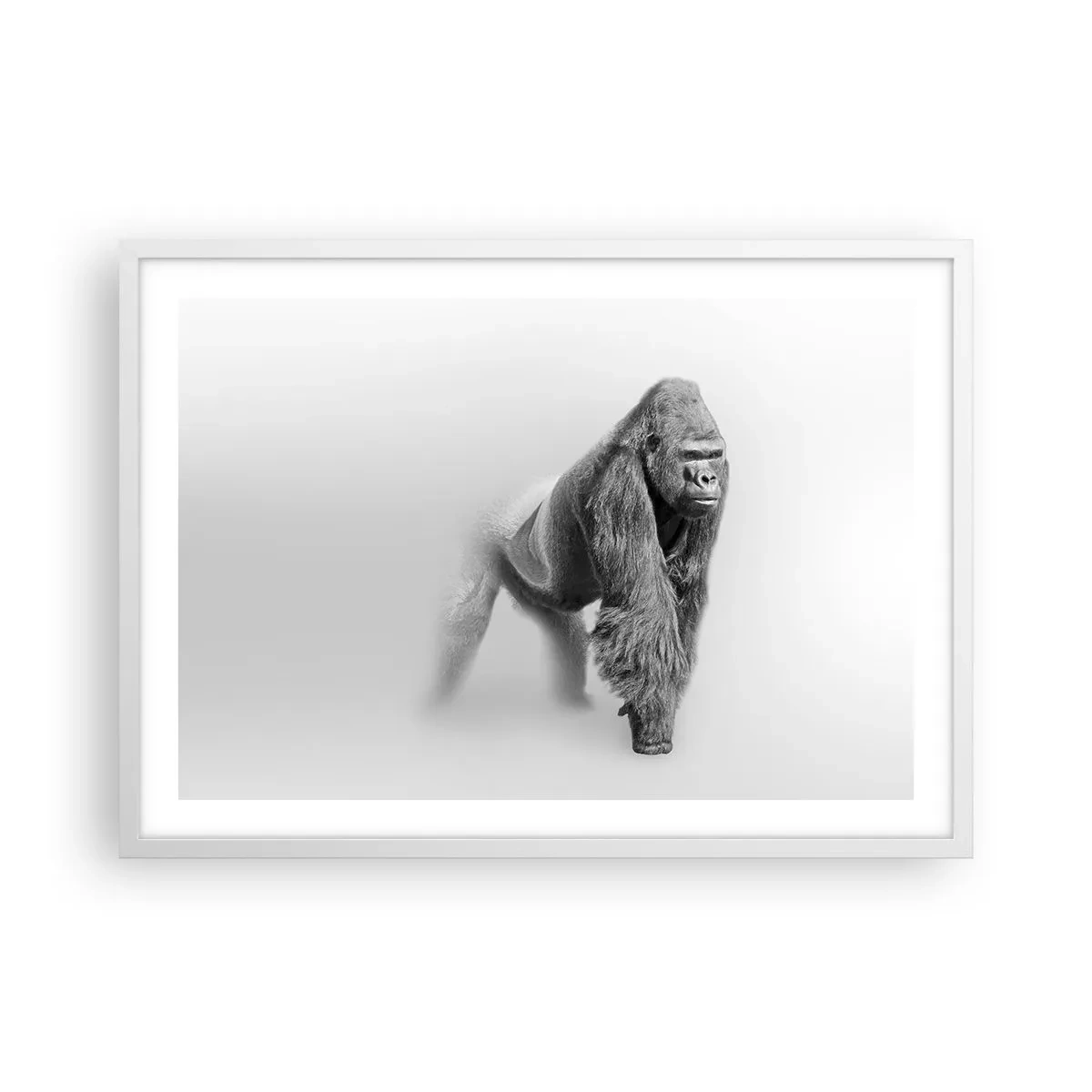 Póster en marco blanco - Confiando en su fuerza - 70x50 cm