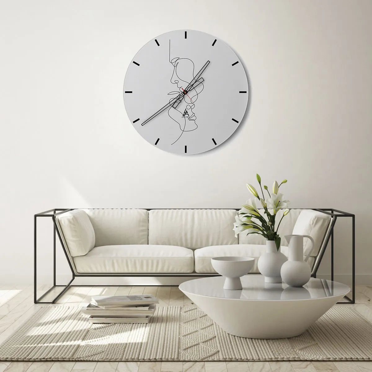 Reloj de pared - Reloj de vidrio - El calor de los deseos lúgubres - 40x40 cm