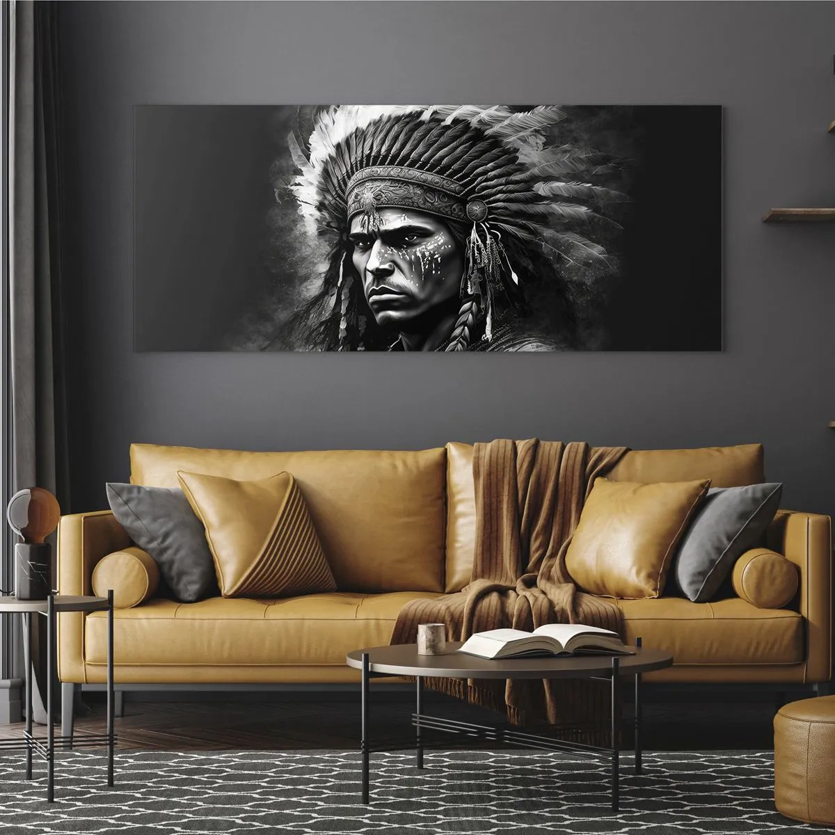 Cuadro sobre vidrio - Impresiones sobre Vidrio - Líder y guerrero - 100x40 cm