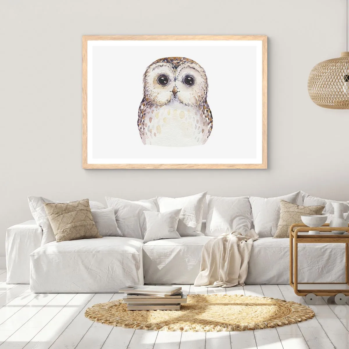 Póster en marco roble claro - Mírame a los ojos - 91x61 cm