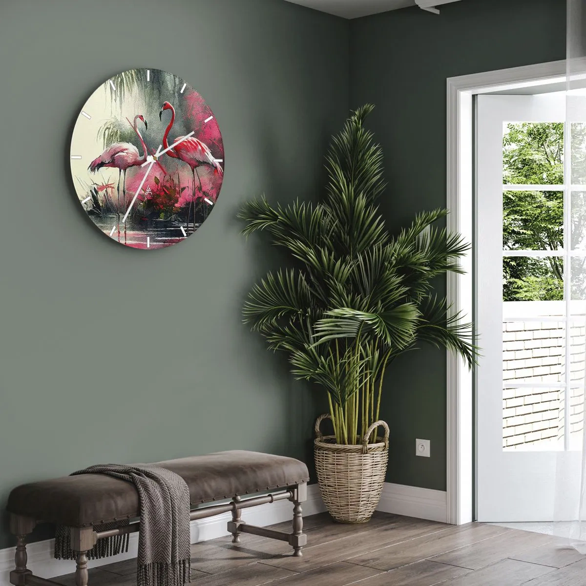 Reloj de pared - Reloj de vidrio - Una lección de encanto natural - 40x40 cm