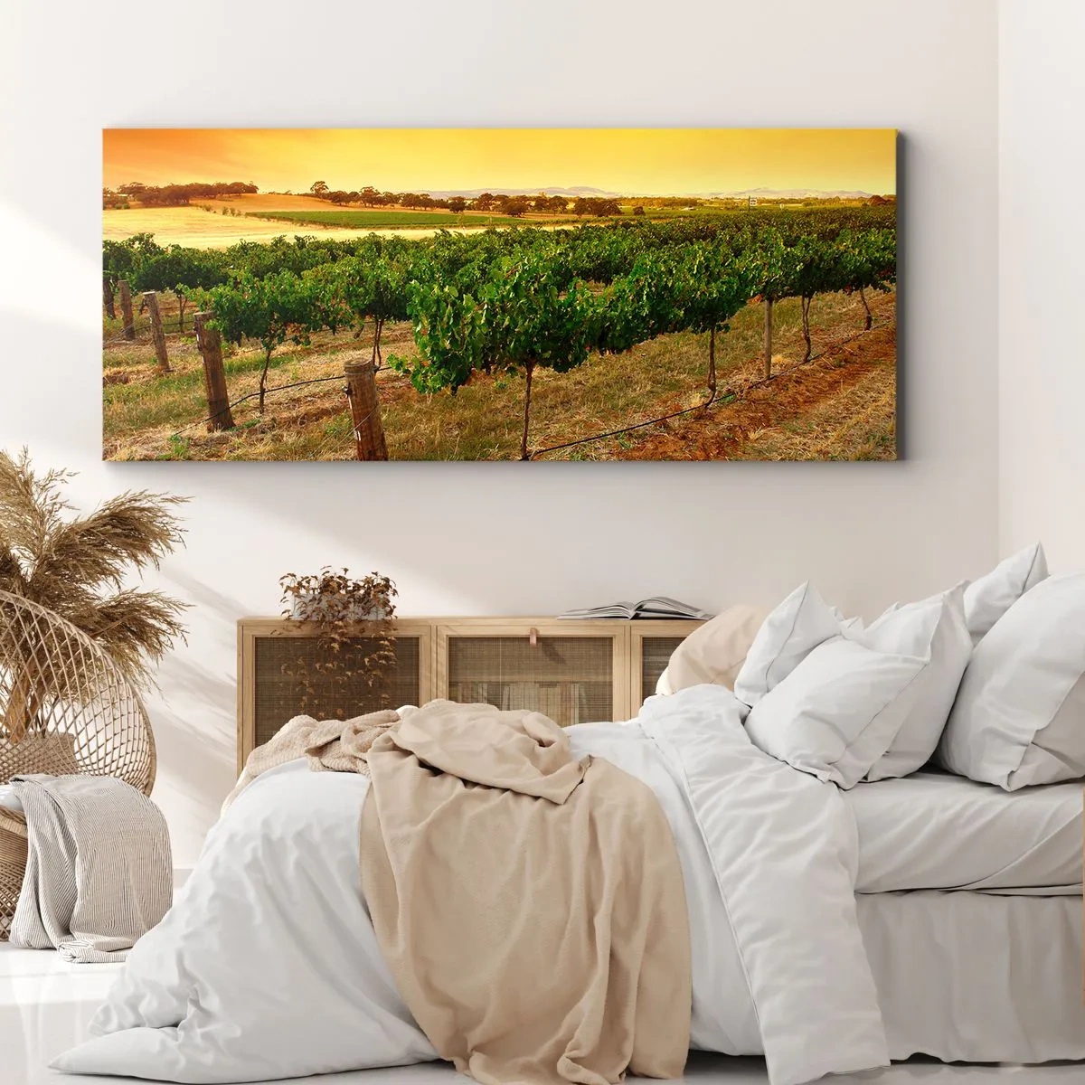Cuadro sobre lienzo - Impresión de Imagen - Un trago del sol - 100x40 cm