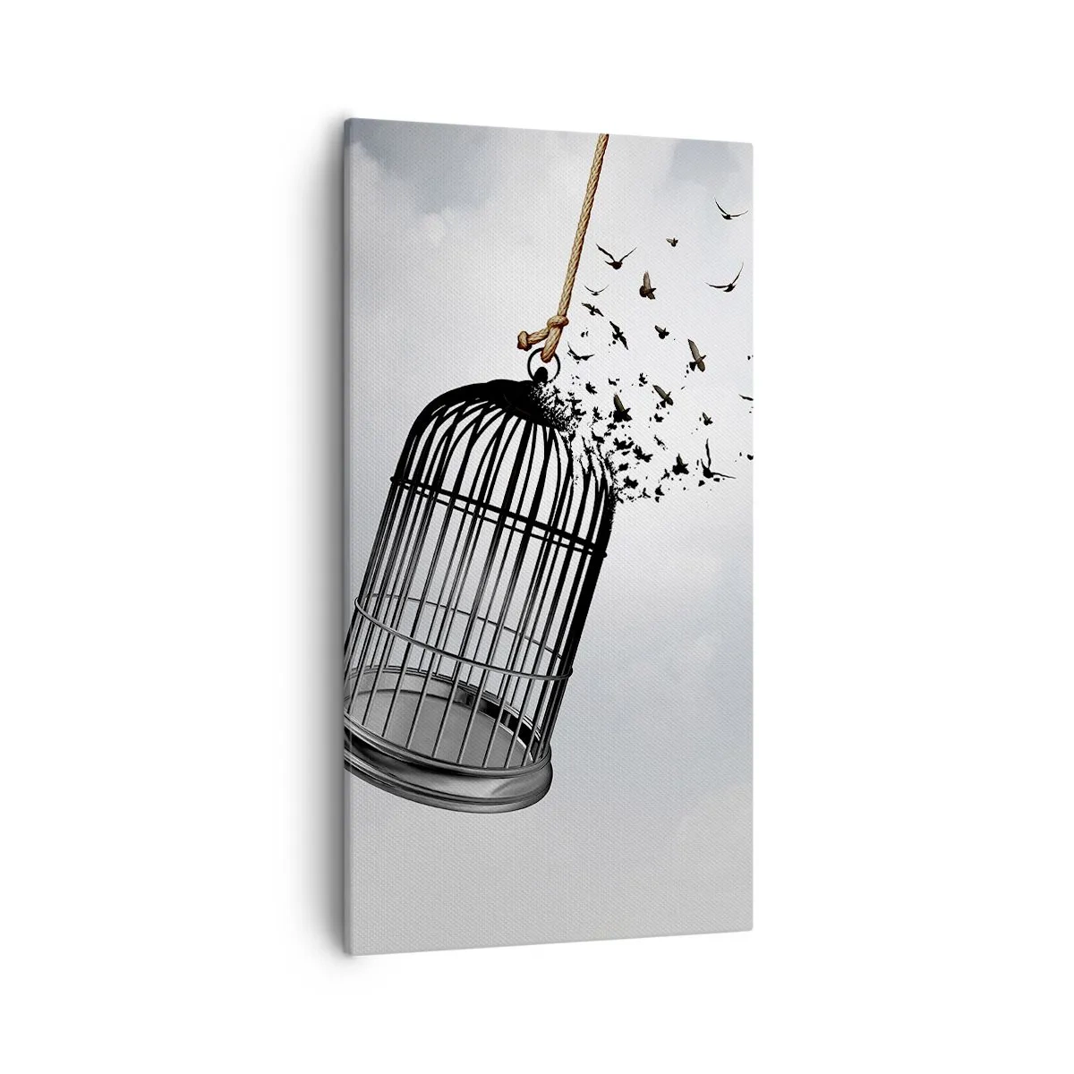 Cuadro sobre lienzo - Impresión de Imagen - Fe... Esperanza... ¡Libertad! - 55x100 cm