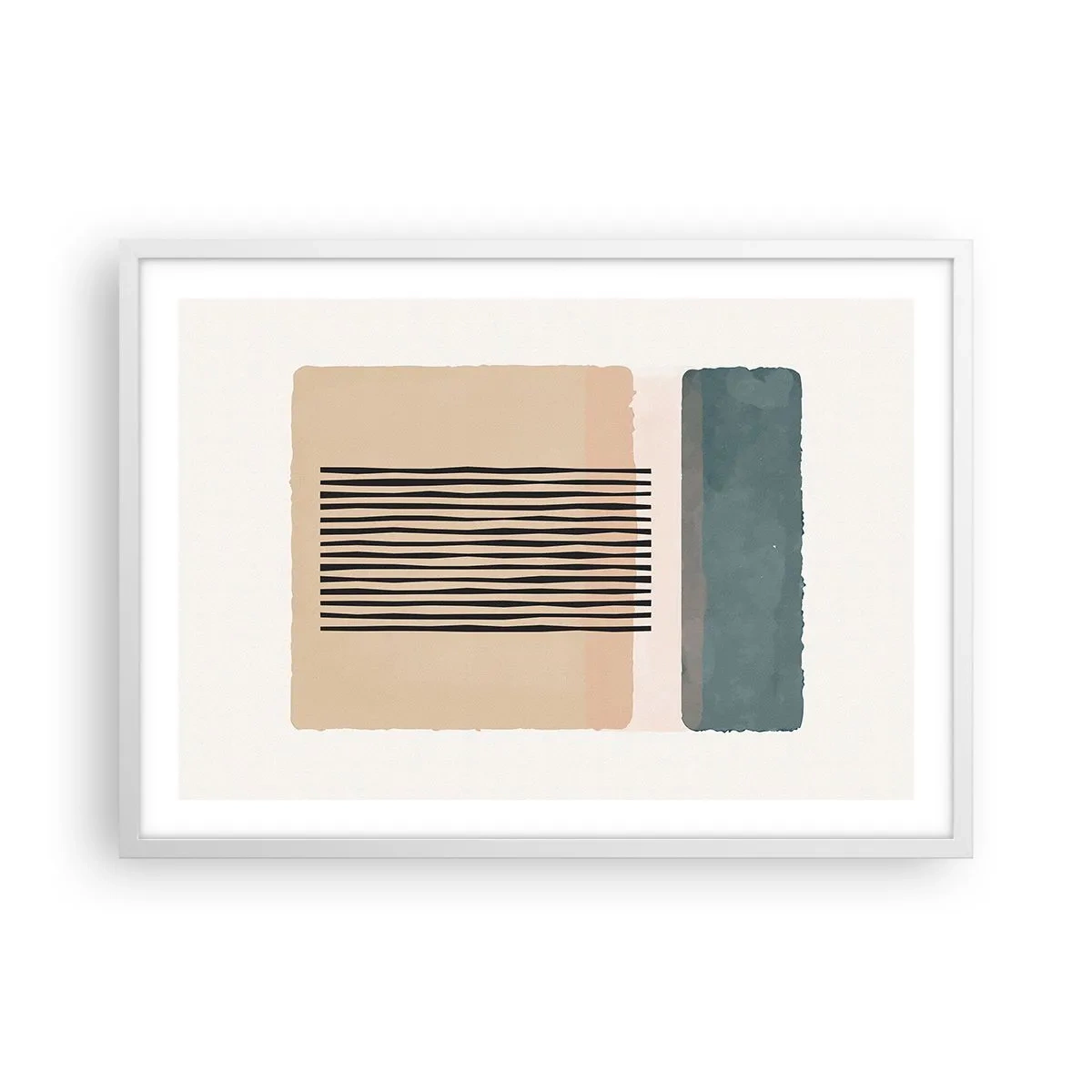 Póster en marco blanco - Todo en orden - 70x50 cm