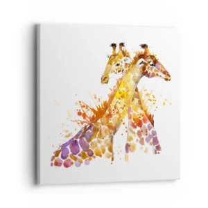 Cuadro sobre lienzo - Impresión de Imagen - ¿Esto es amistad o es amor? - 30x30 cm