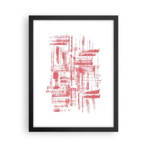 Póster en marco negro - Ciudad roja - 30x40 cm