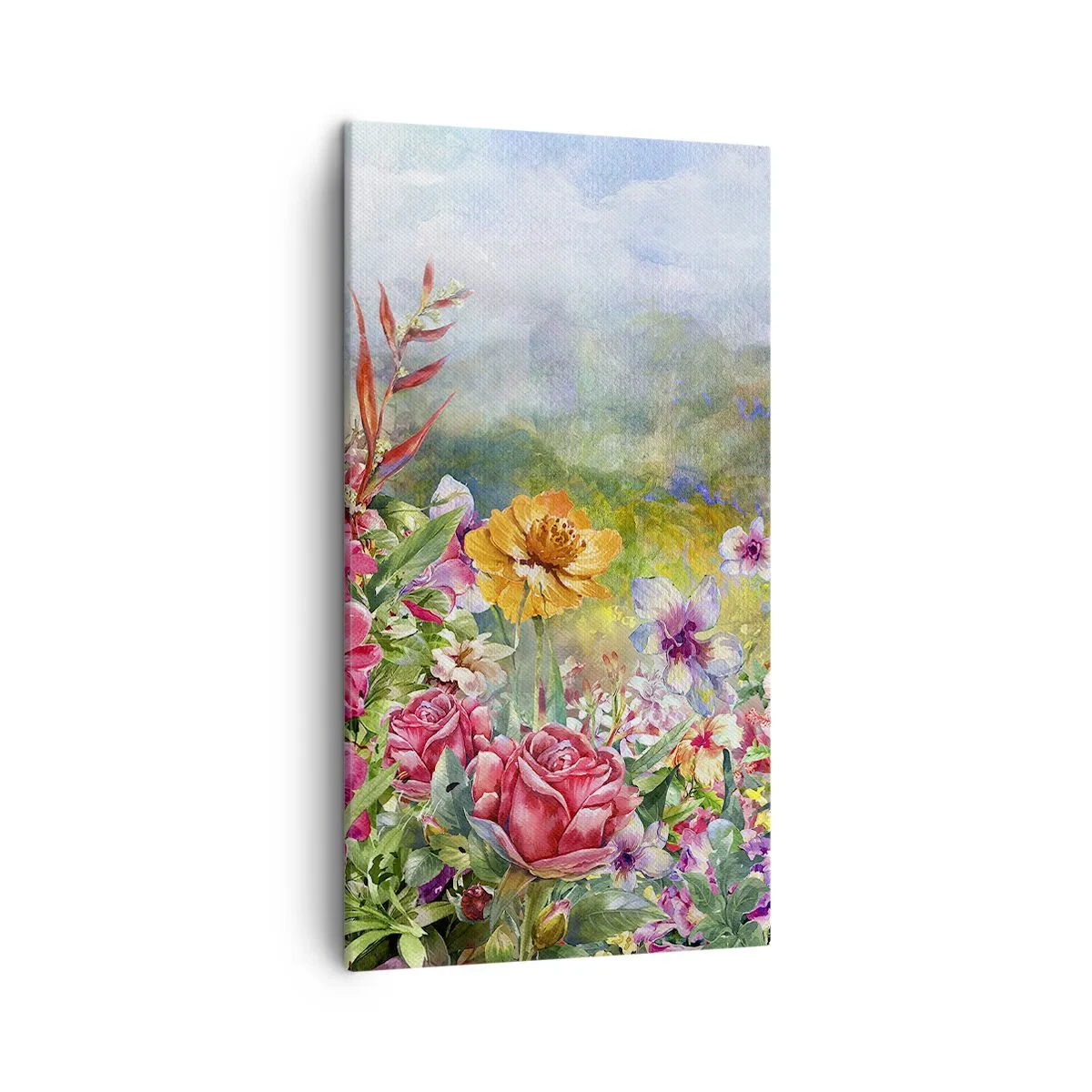 Cuadro sobre lienzo - Impresión de Imagen - Un jardín enloquecido - 45x80 cm