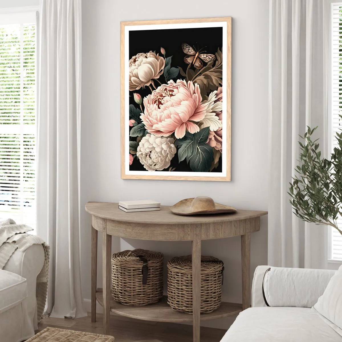 Póster en marco roble claro - En estilo barroco - 61x91 cm