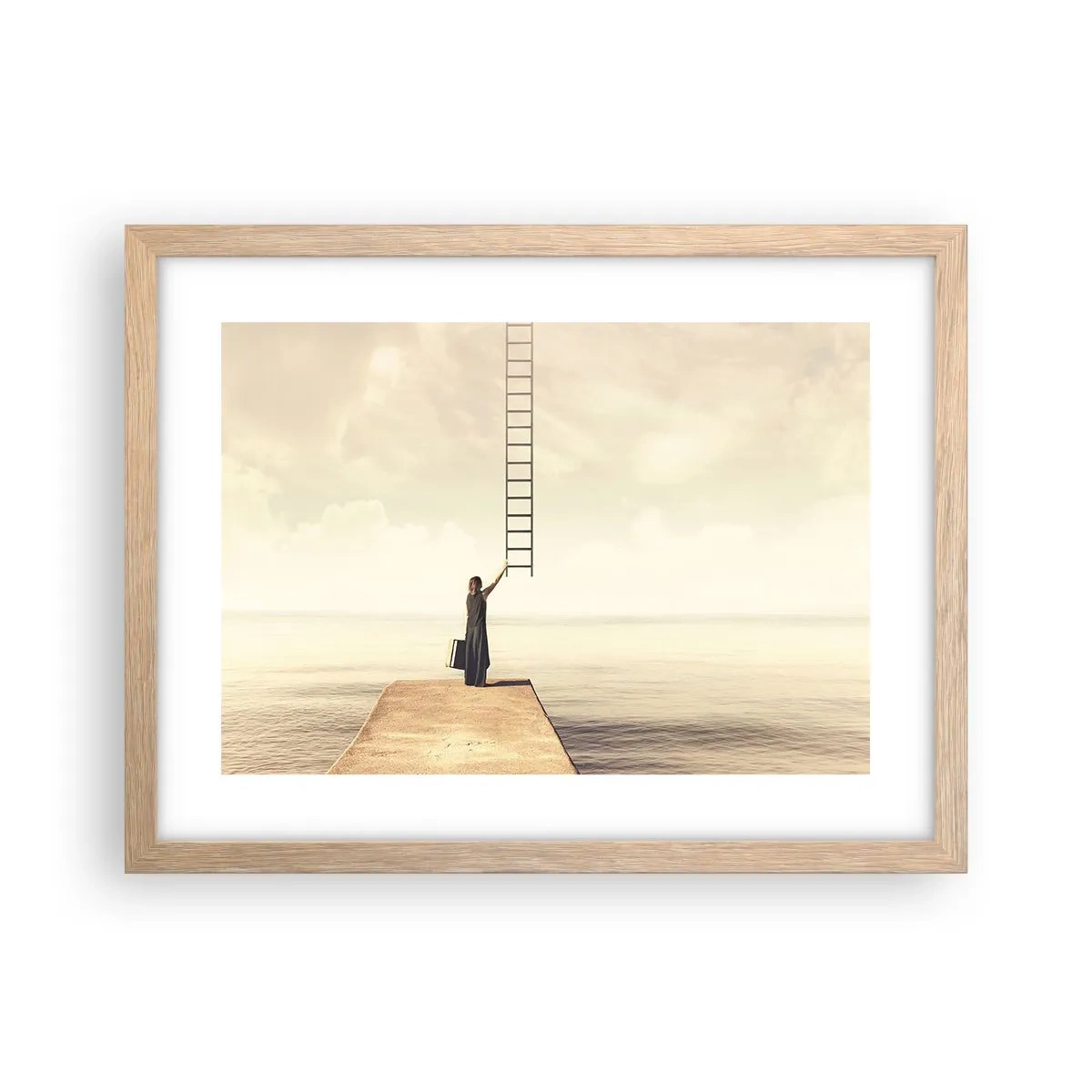 Póster en marco roble claro - Un viaje mágico - 40x30 cm