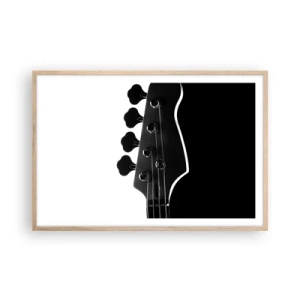 Póster en marco roble claro - Silencio musical  - 91x61 cm