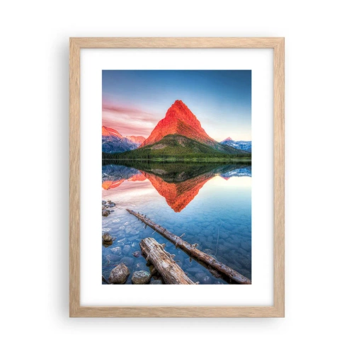 Póster en marco roble claro - Cálido y frío - 30x40 cm