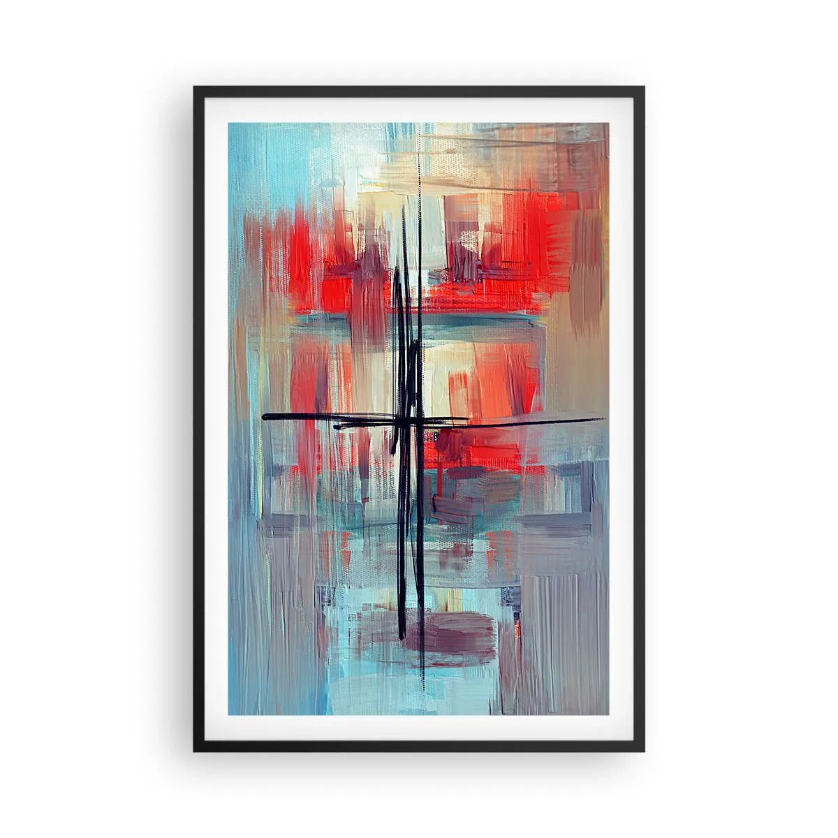 Póster en marco negro - Paisaje en una dimensión desconocida - 61x91 cm