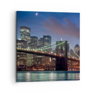 Cuadro sobre lienzo - Impresión de Imagen - Una noche iluminada - 70x70 cm