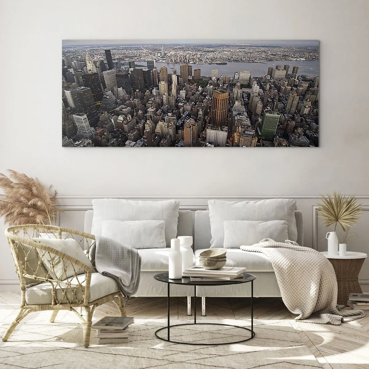 Cuadro sobre vidrio - Impresiones sobre Vidrio - El corazón palpitante de nuestro tiempo - 100x40 cm