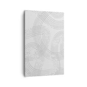 Cuadro sobre lienzo - Impresión de Imagen - Un patrón sutil con líneas entrelazadas en tonos claros. - 80x120cm - No hay camino recto - Decoración de pared moderna para salón y dormitorio ARTTOR