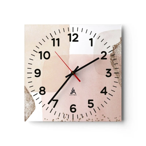 Reloj de pared - Reloj de vidrio - Una mirada a través del color - 30x30 cm