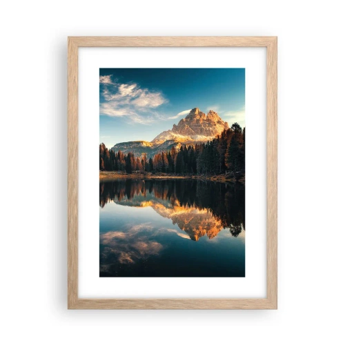 Póster en marco roble claro - Paisaje duplicado - 30x40 cm