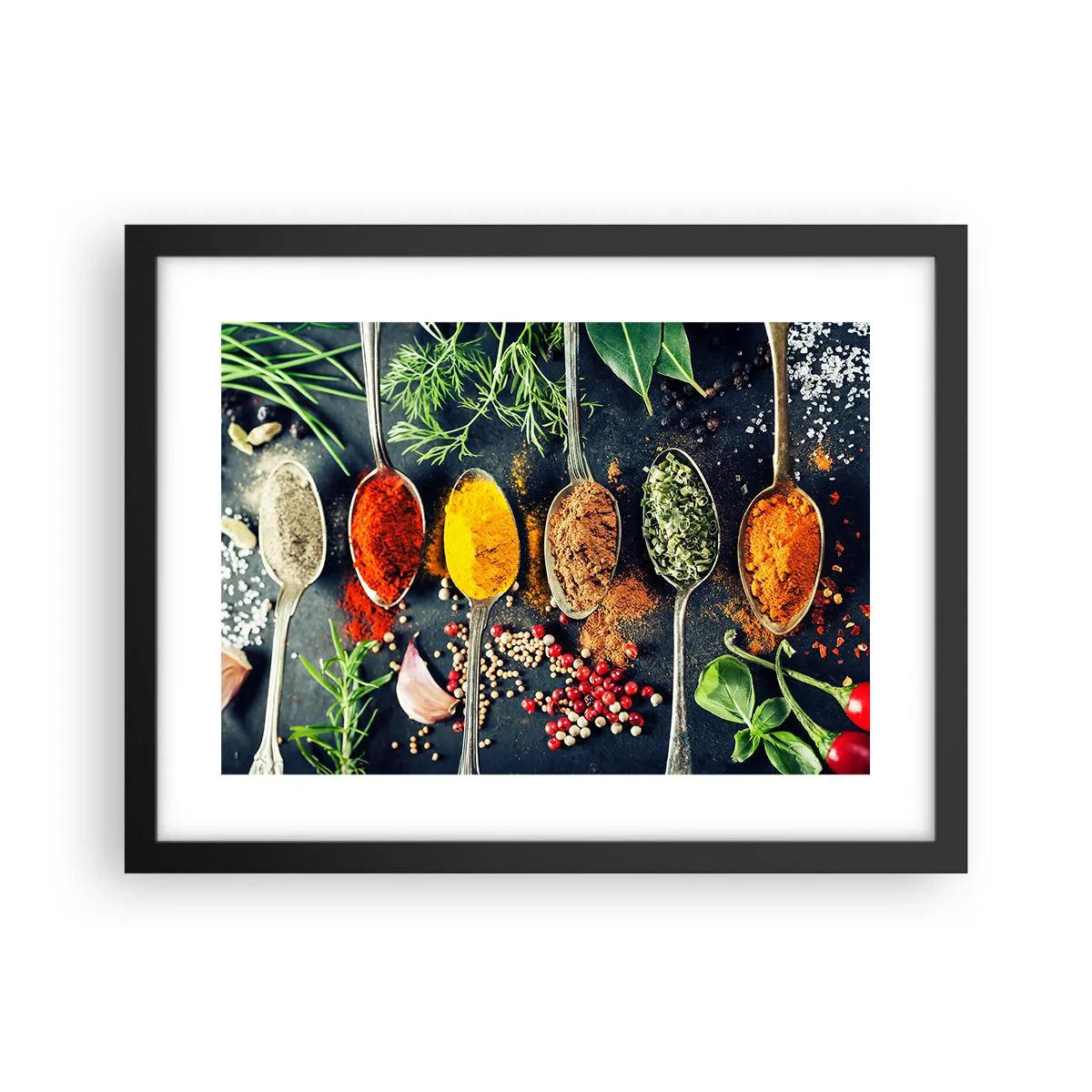 Póster en marco negro - Magia culinaria - 40x30 cm