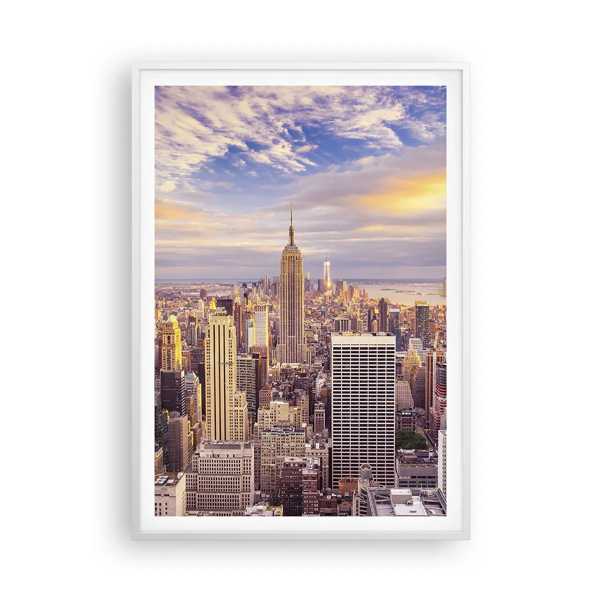 Póster en marco blanco - Alcanzar las nubes - 70x100 cm