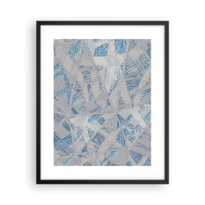 Póster en marco negro - En un laberinto gris azulado - 40x50 cm