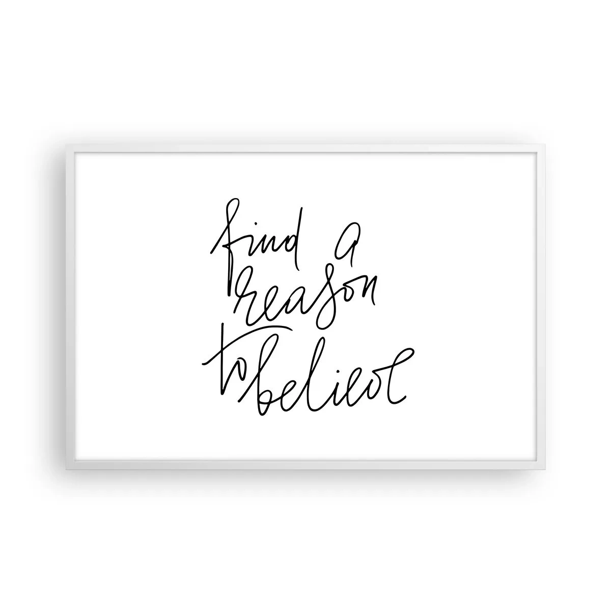 Póster en marco blanco - Es posible - 91x61 cm