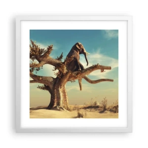 Póster en marco blanco - Un nuevo punto de vista - 40x40 cm