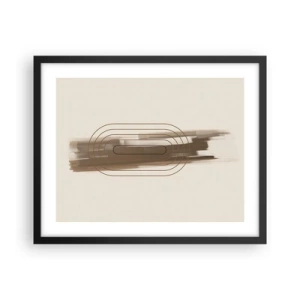 Póster en marco negro - Un soplo de gris - 50x40 cm