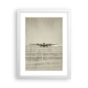 Póster en marco blanco - Como siempre, preparado - 30x40 cm