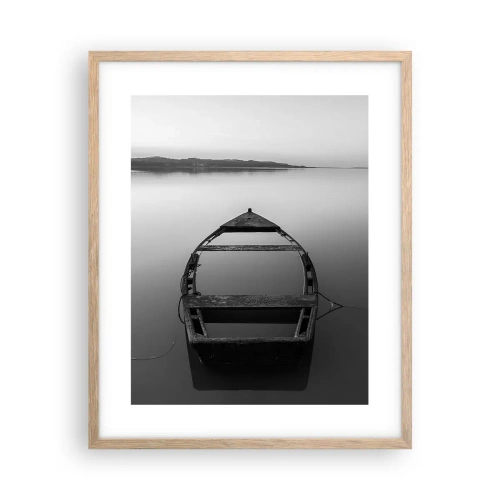 Póster en marco roble claro - Anhelo y melancolía - 40x50 cm