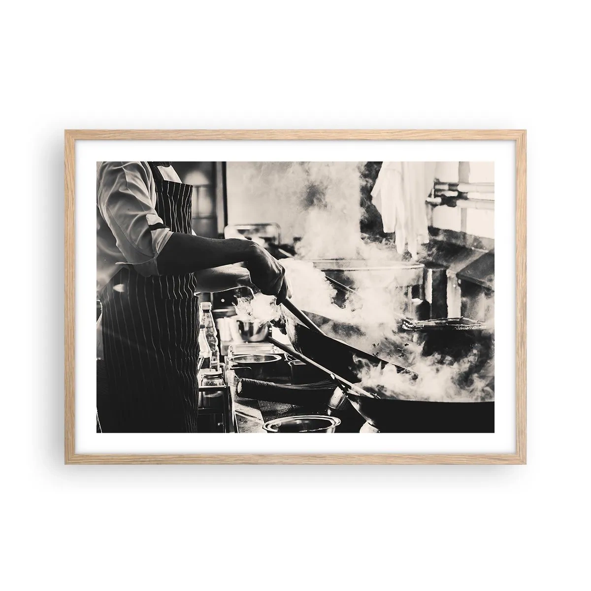 Póster en marco roble claro - Alquimia de sabores - 70x50 cm