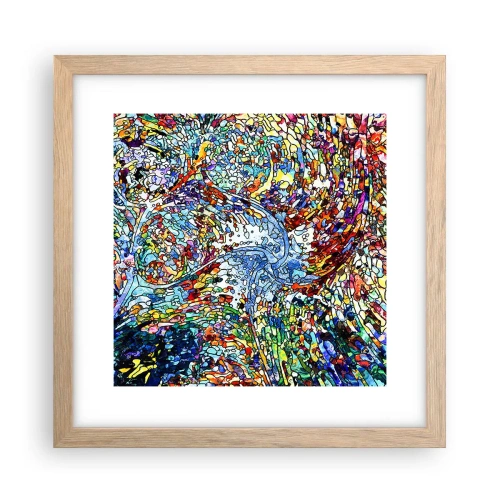 Póster en marco roble claro - Vidriera - 30x30 cm