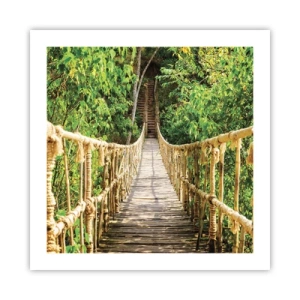 Póster - Suspendido en verde - 50x50 cm