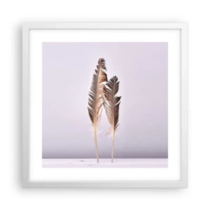 Póster en marco blanco - Contra la nada - 40x40 cm