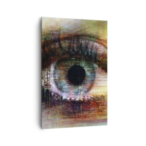 Cuadro sobre lienzo - Impresión de Imagen - Ojo artístico en abstracción multicolor - 80x120cm - Puedes mirar en el alma - Decoración de pared moderna para salón y dormitorio ARTTOR