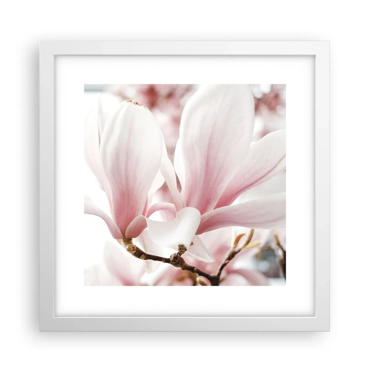 Póster en marco blanco - Inmensidad de la ternura - 30x30 cm