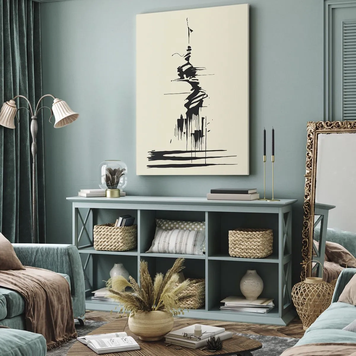 Cuadro sobre lienzo - Impresión de Imagen - Abstracción apresurada - 45x80 cm