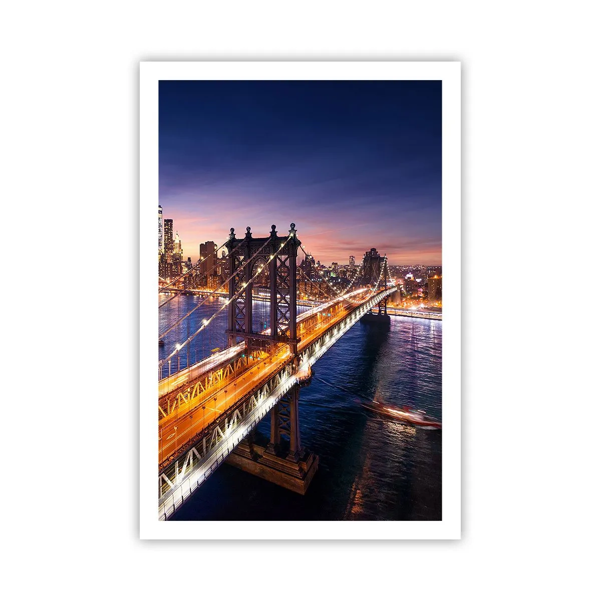 Póster - Un puente luminoso hacia el corazón de la ciudad - 61x91 cm